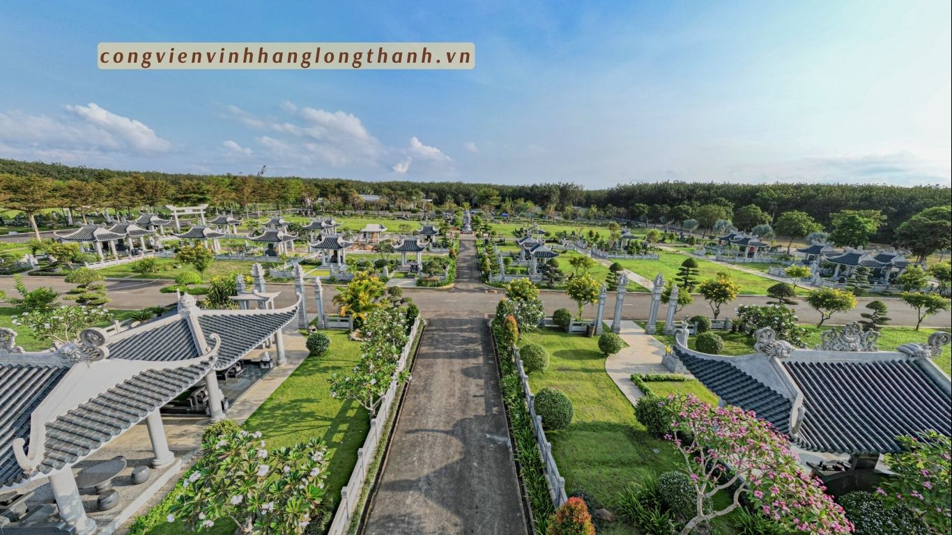 Các khu mộ được quy hoạch đồng bộ, chỉn chu và sạch sẽ tại Hoa viên vĩnh hằng Long Thành