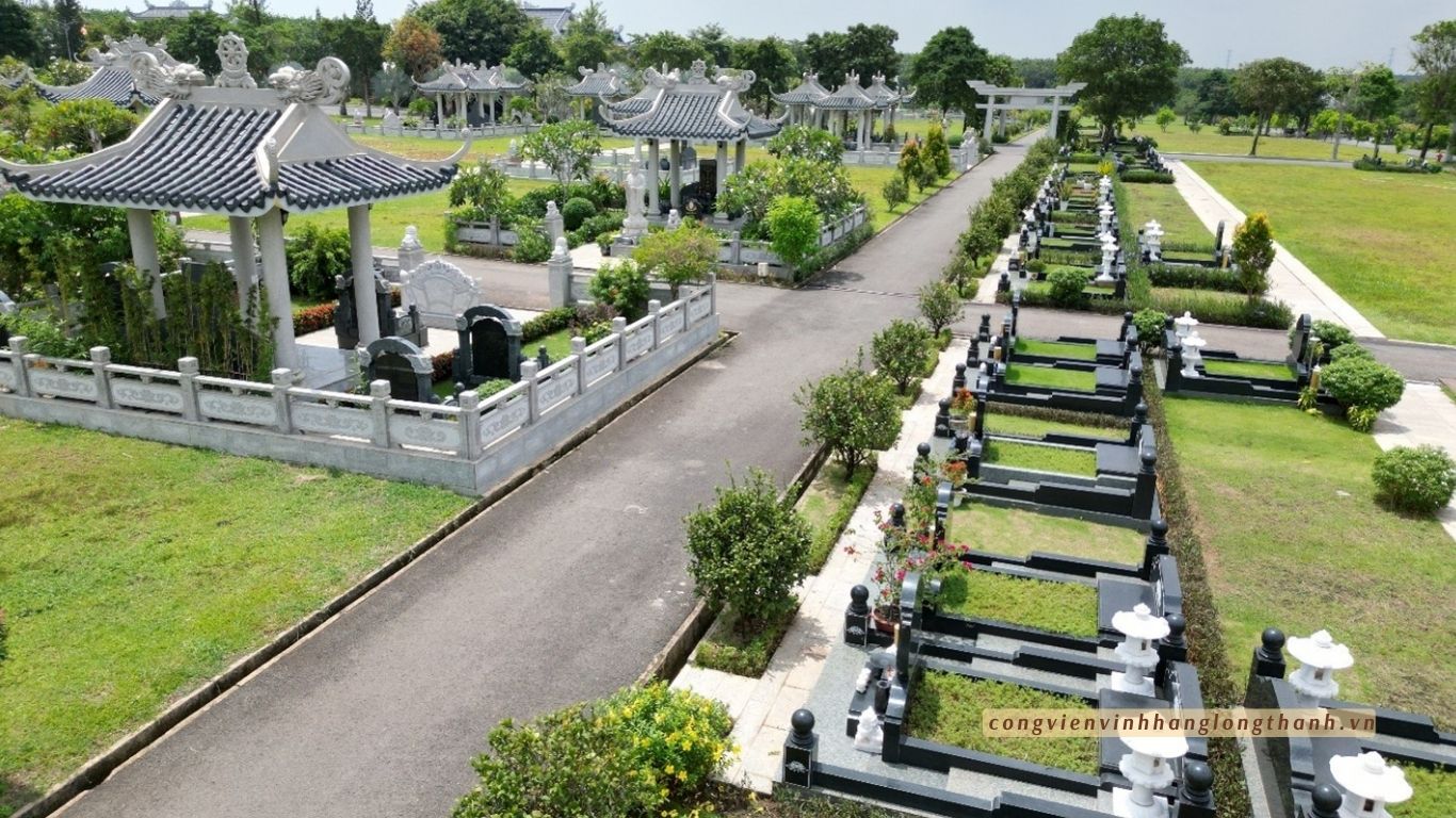 Tổng quan mẫu mộ tại nghĩa trang Long Thành